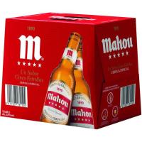 Cerveza MAHOU 5 Estrellas, pack botellín 12x25 cl
