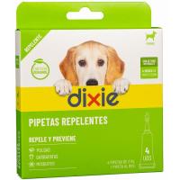 Pipeta repelente con aceites para perro DIXIE, pack 4 uds