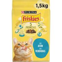 Alimento de salmón-trucha-atún gato adulto FRISKIES, saco 1,5 kg