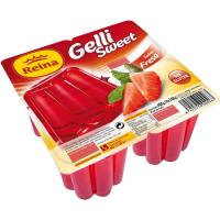 Gelatina sabor fresa REINA, pack 4x100 g