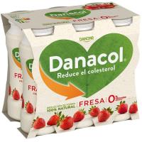 Danacol para beber de fresa DANONE, pack 6x100 ml