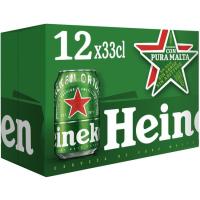 Cerveza HEINEKEN, pack lata 12x33 cl