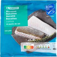 Lomos de bacalao EROSKI, bolsa 450 g