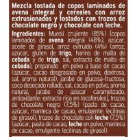 Cereales muesli crunch con dos chocolates EROSKI, caja 500 g