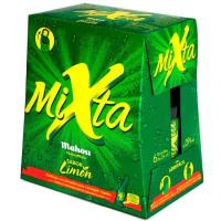 Cerveza sabor limón MAHOU Shandy Mixta, pack 6x25 cl