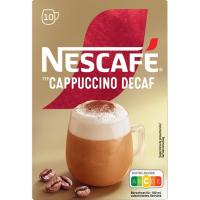 Café cappuccino descafeinado NESCAFÉ Gold, caja 10 sobres