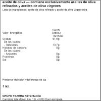 Aceite de oliva 0,4º YBARRA, botella 1 litro