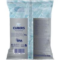 Cubitos de hielo macizo, bolsa 2 kg