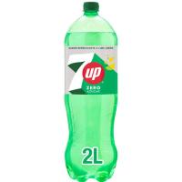 Refresco de lima limón SEVEN UP ZERO, botella 2 litros