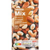 Mix de frutos secos especial EROSKI, bolsa 200 g