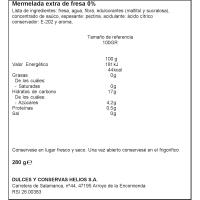 Mermelada de fresa 0% Diet HELIOS, frasco 280 g