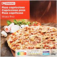 Pizza masa fina Capricciosa EROSKI, caja 370 g