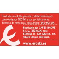 Café en grano mezcla EROSKI BASIC, paquete 500 g