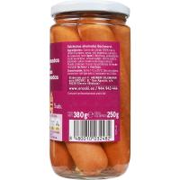 Salchichas Bockwurst EROSKI, 5 ud, frasco 250 g