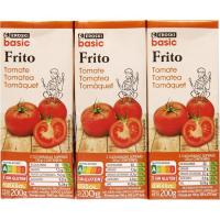 Tomate frito EROSKI BASIC, pack 3x200 g