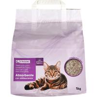 Arena absorbente para gatos EROSKI, saco 5 kg