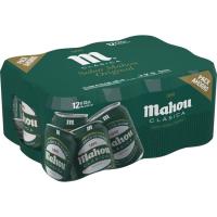 Cerveza MAHOU Clásica, pack lata 12x33 cl