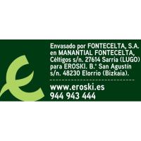 Agua con gas EROSKI, botella 1,25 litros