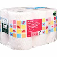 Papel cocina compacto doble rollo decorado EROSKI, 6=12 rollos