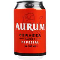 Cerveza especial AURUM, lata 33 cl
