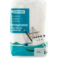 Sal marina extragruesa para horno EROSKI, paquete 2 kg