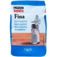 Sal marina fina EROSKI BASIC, paquete 1 kg