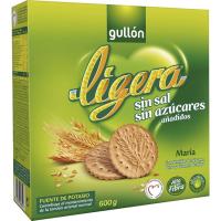 Galleta María Ligera sin sal-sin azúcar GULLÓN, caja 600 g