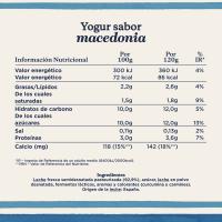 Yogur sabor a macedonia DANONE, pack 4x120 g