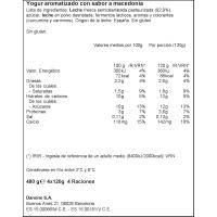Yogur sabor a macedonia DANONE, pack 4x120 g