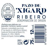 Vino Blanco Ribeiro PAZO DE XIGARD, botella 75 cl