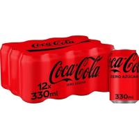 Refresco de cola Zero COCA COLA, pack 12x33 cl