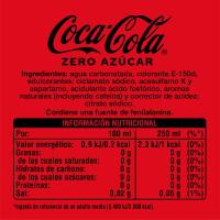 Refresco de cola sin azúcar COCA COLA Zero, pack 2x2 litros