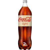 Refresco de cola light sin cafeína COCA COLA, botella 2 litros