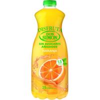 Néctar de naranja sin azúcar DON SIMON, botella 1,5 litros
